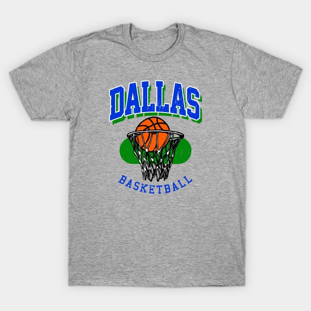 Vintage Dallas Basketball T-Shirt by funandgames